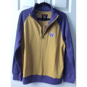 NWT University Of Washington, Size M,  Men’s Long Sleeve 1/4 Zip Shirt